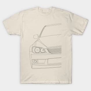 IS200 IS300 Altezza RS200 Black Outline T-Shirt